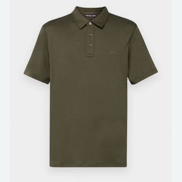 Michael Kors Men's Olive Green Polo Shirt Size M Short Sleeve Casual - Picture 1 of 6